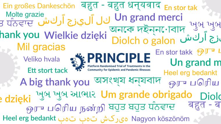 The PRINCIPLE Trial says thank you in many different languages